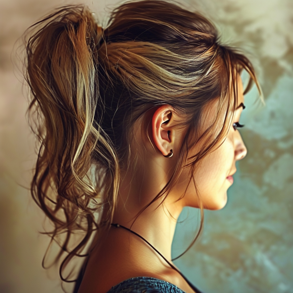 高马尾,御姐,青春,开心.侧颜